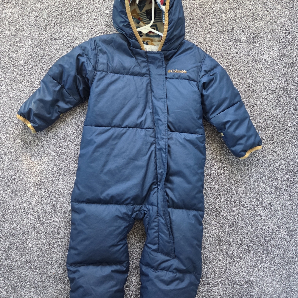 Columbia Blue Hooded Snowsuit